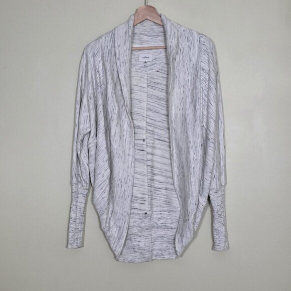 Wilfred Sweaters - Aritzia Wilfred Cocoon Cardigan XXS Heathered Gray Diderot Open Front LS Studs